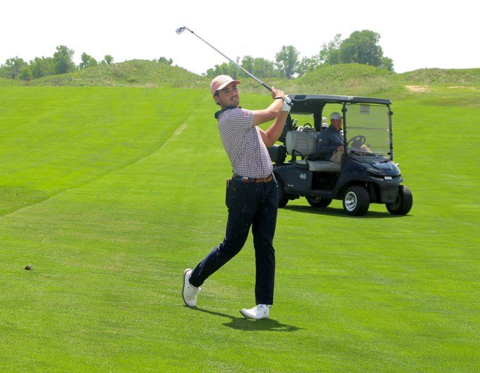 Hudson Weibel, with Second-Round 65 on first day of  Big 12 Championship