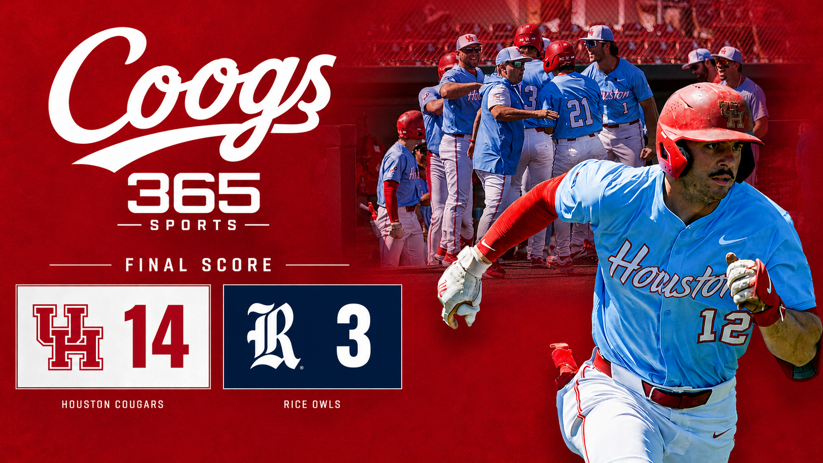 Houston dominates Rice 14-3 to own the Silver Glove Series