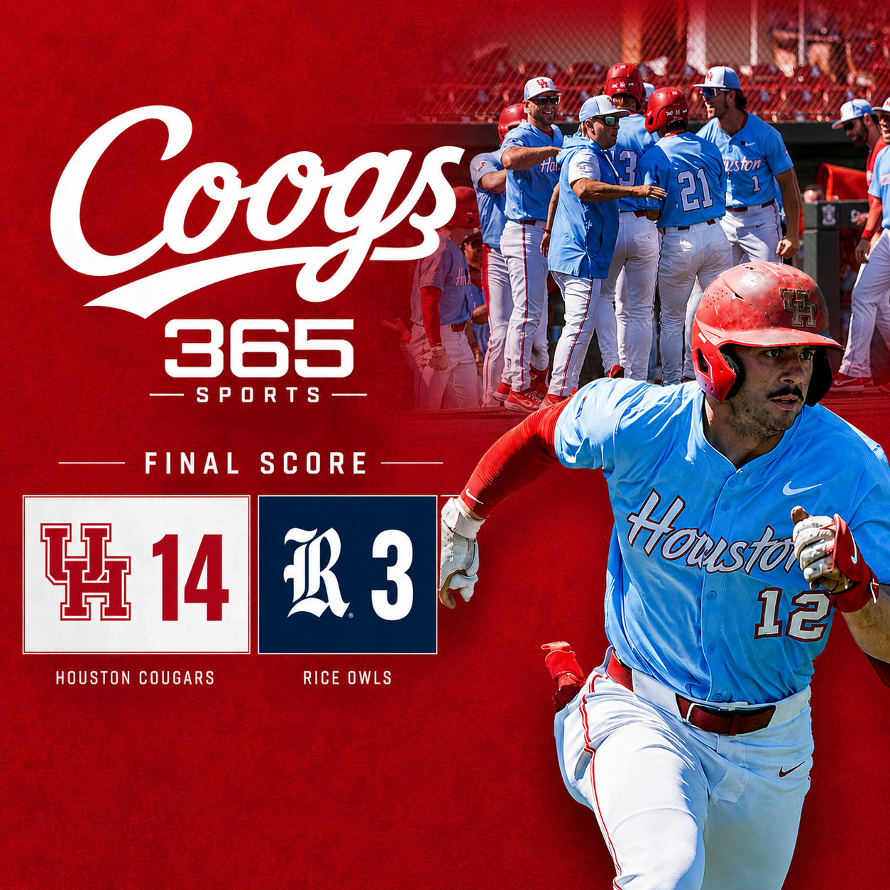 Houston dominates Rice 14-3 to own the Silver Glove Series
