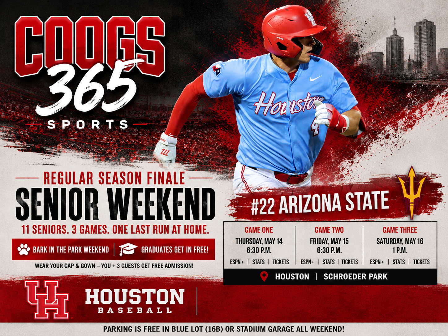 Houston Baseball closes regular season against No.22 Arizona St.