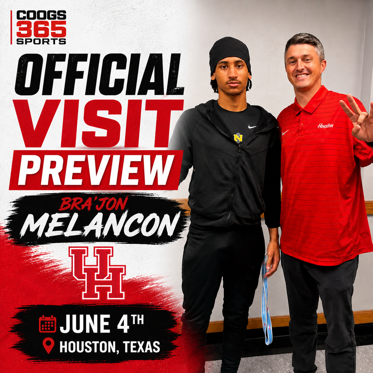 Three-star athlete Bra’jon Melancon out of North Iberville & Houston's Coach Bell