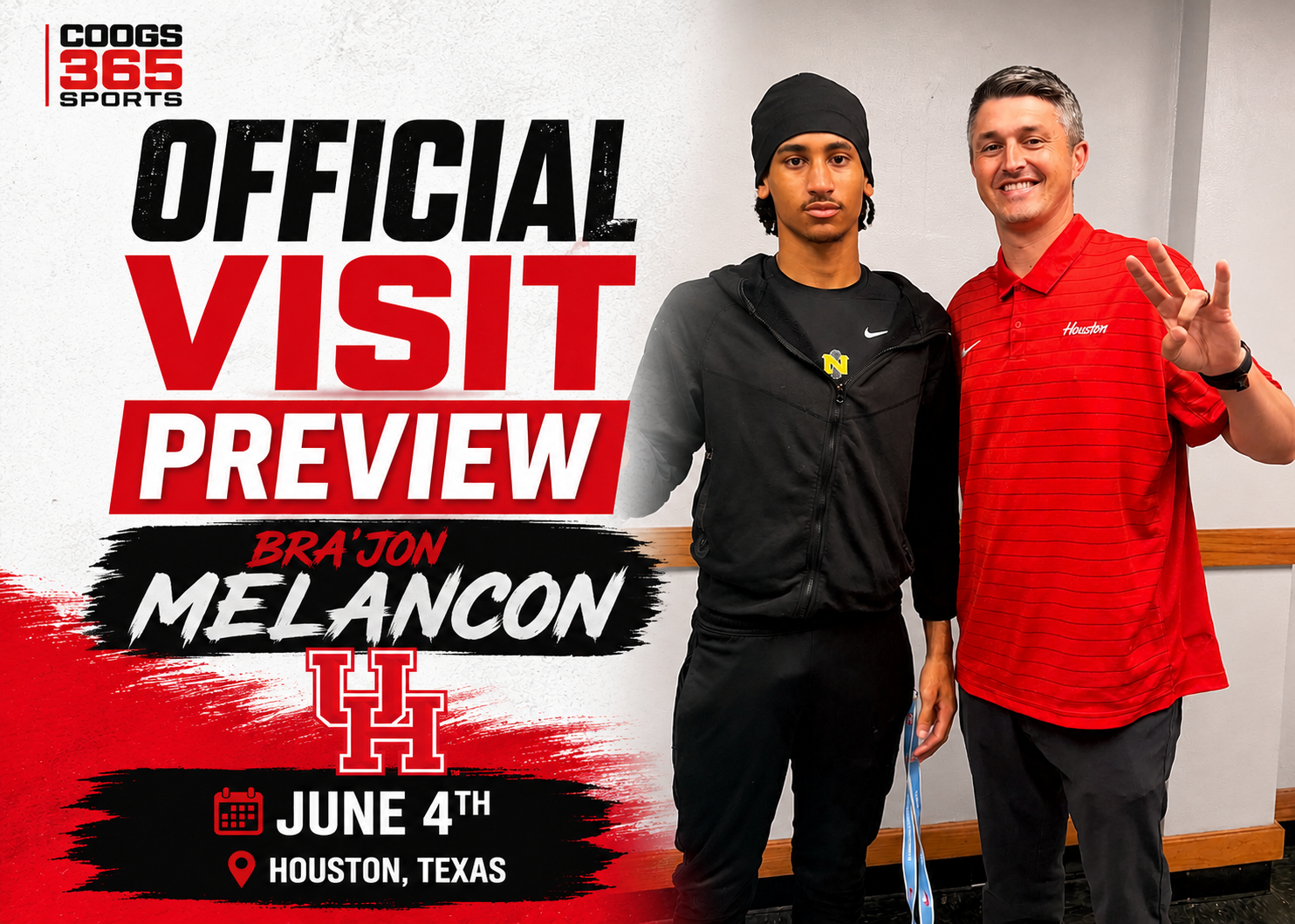 Three-star athlete Bra’jon Melancon out of North Iberville & Houston's Coach Bell