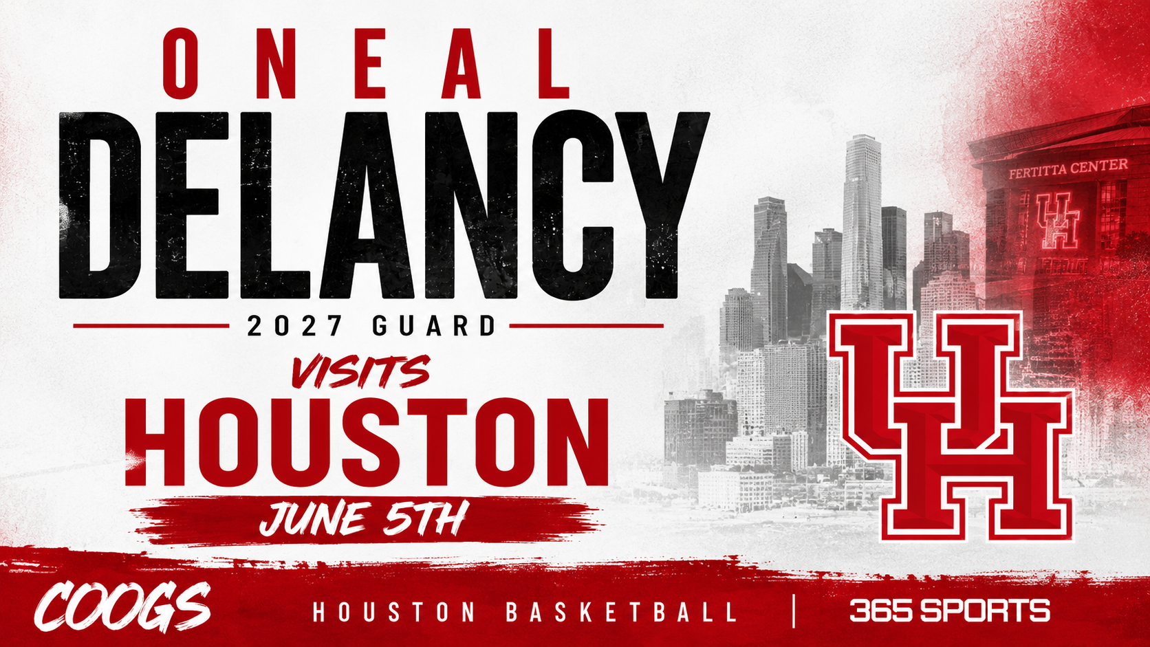 Oneal Delancy set visit with Houston June 5th