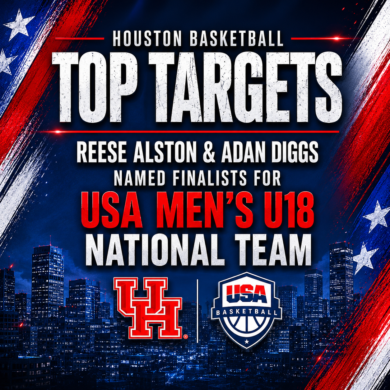 Houston Basketball Top Targets Reese Alston & Adan Diggs make USA Mens U18 Finalist
