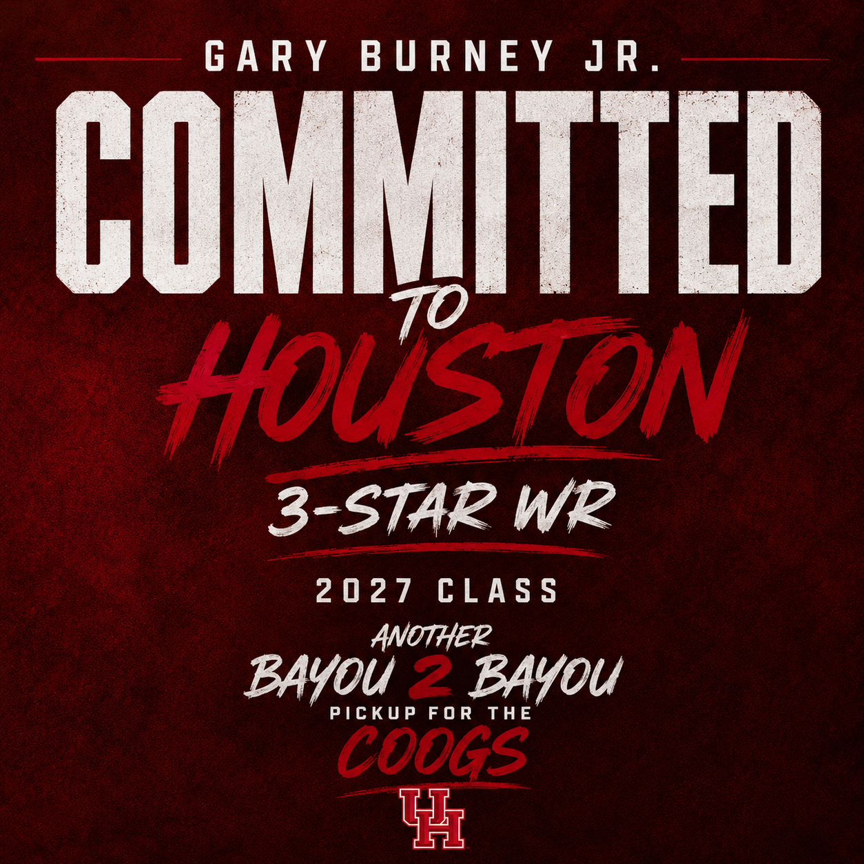 3 Star Louisiana WR, Gary Burney Jr. commits to Houston