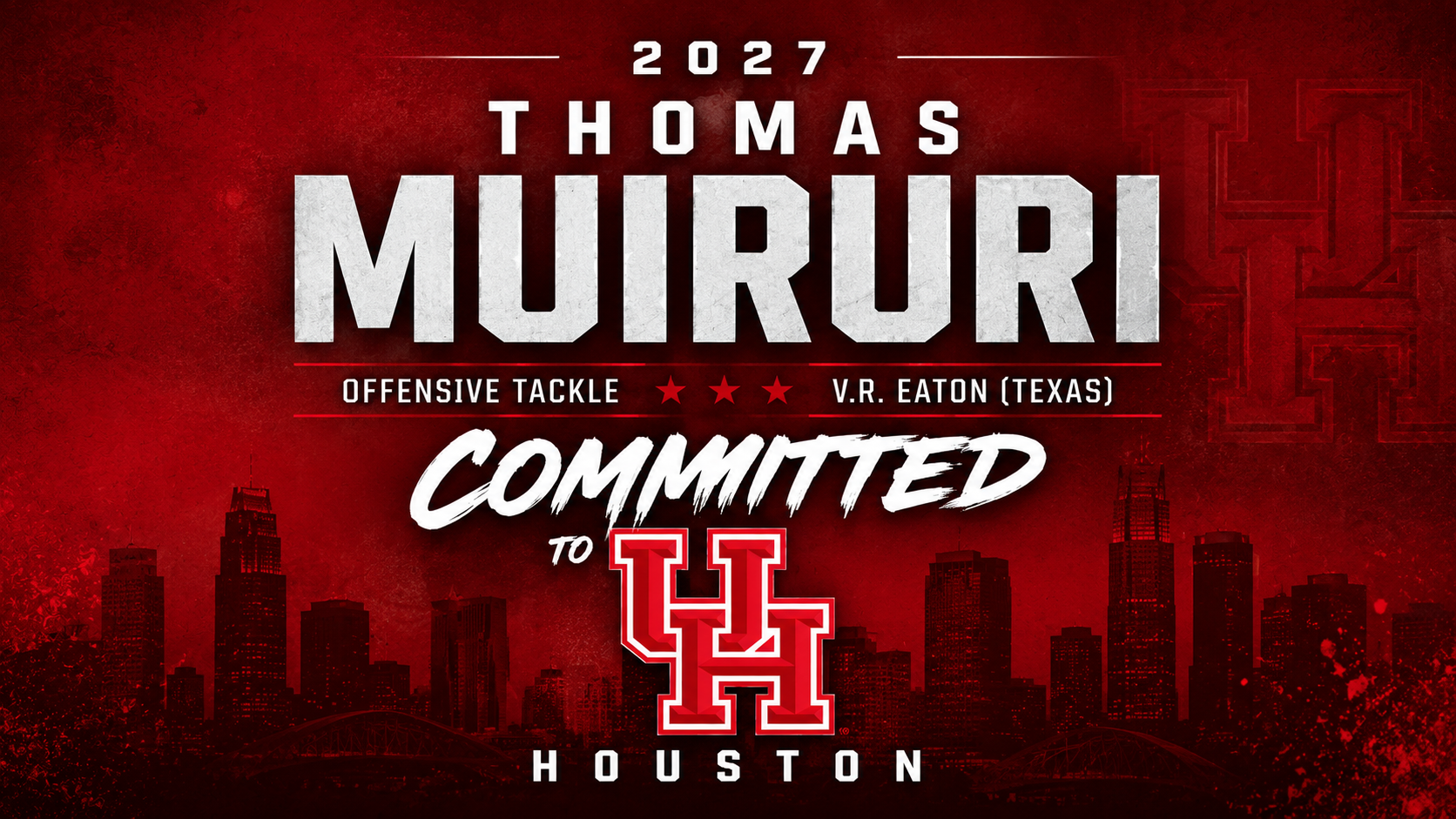 3 Star OT Thomas Muiruri  commits to the Coogs