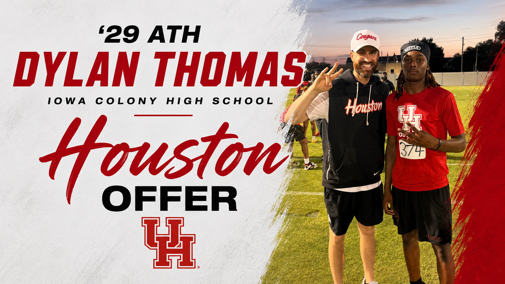 '29 ATH Dylan Thomas earns Houston offer