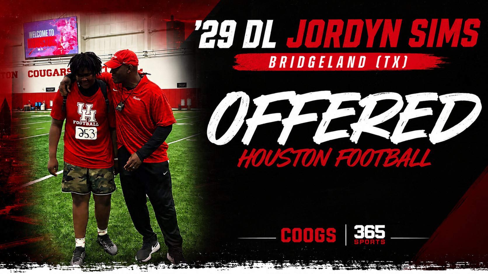 Houston Football offers '20 DL Jordyn Sims