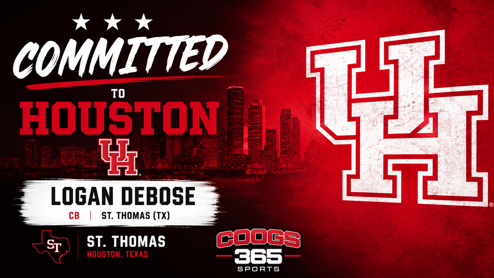 3 - Star CB Logan Debose commits to Houston
