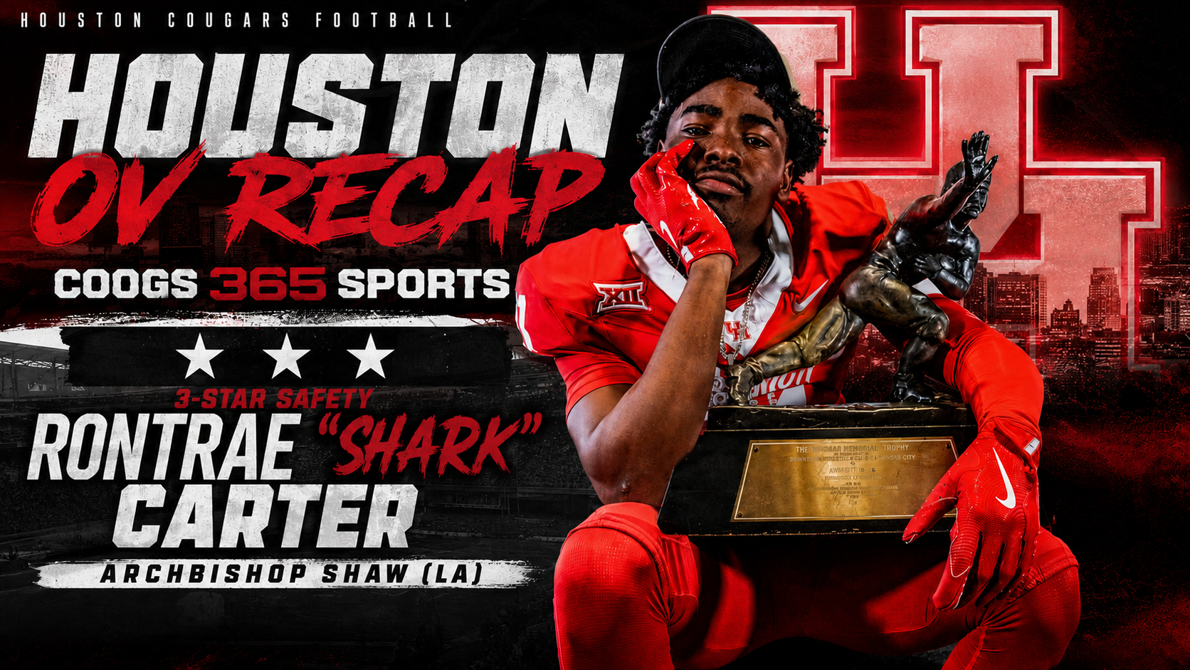 3 Star Safety Rontrae "Shark" Carter recpas OV at Houston