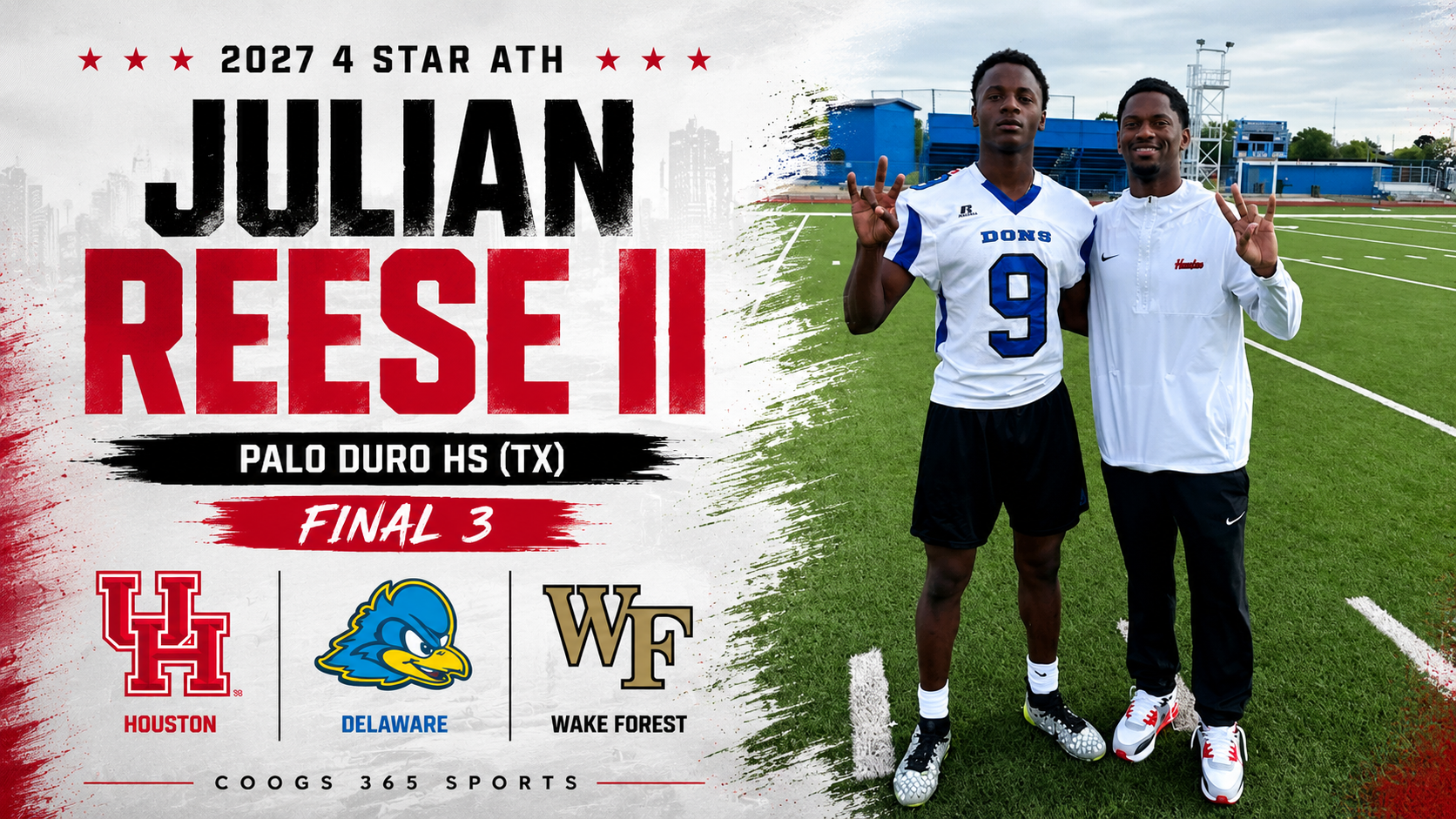 4-Star ATH, Julian Reese II breaks down is Final 3