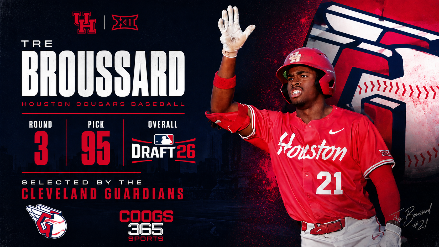 Tre Broussard drafted in the 3rd round of the 2026 MLB Draft