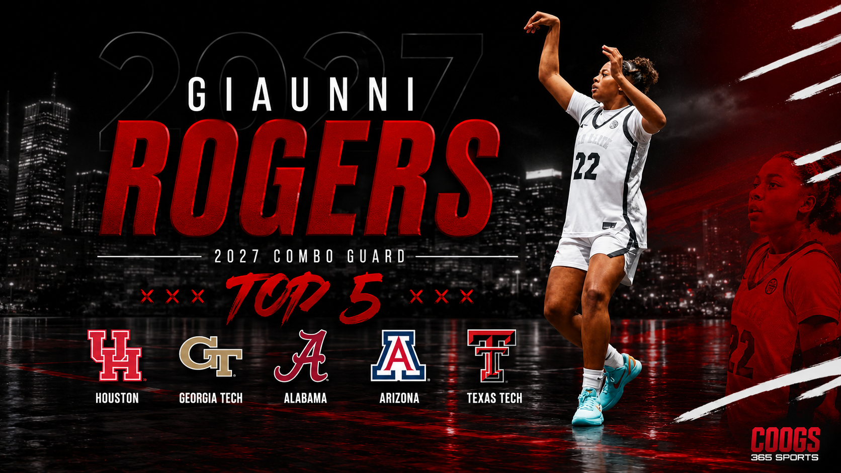Houston makes Top 5 for 2027 CG Giaunni Rogers
