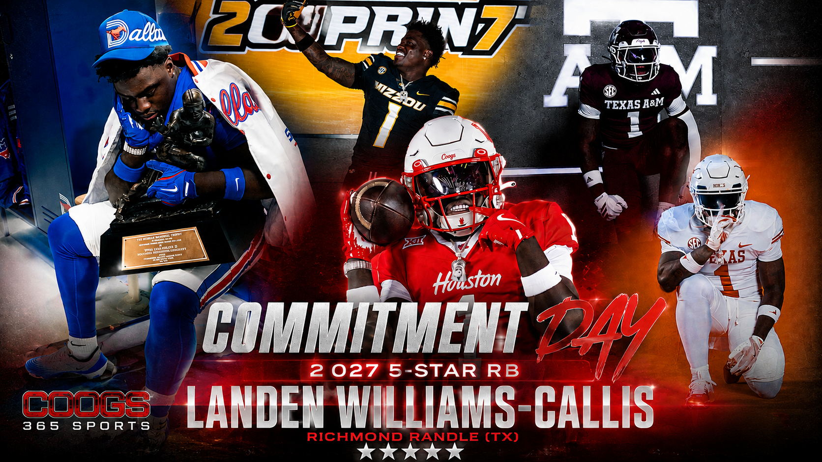 5 Star RB Landen Williams-Callis Commitment Day