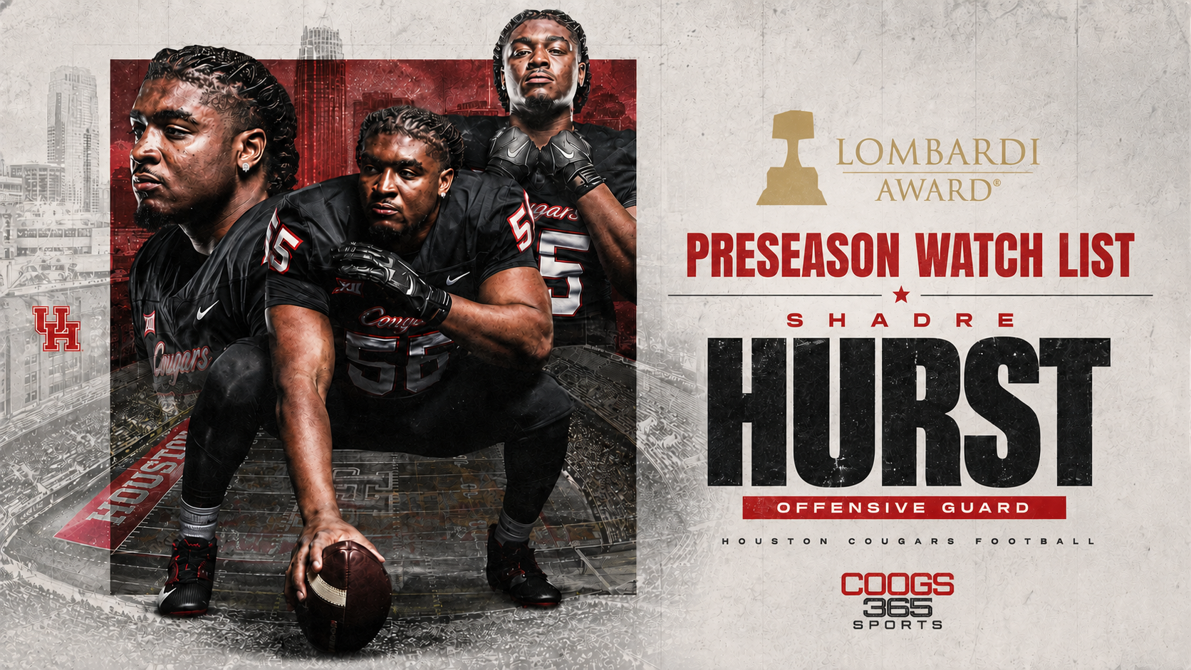 Houston's Shadre Hurst named to the Lombardi Trophy Preseason Watch List