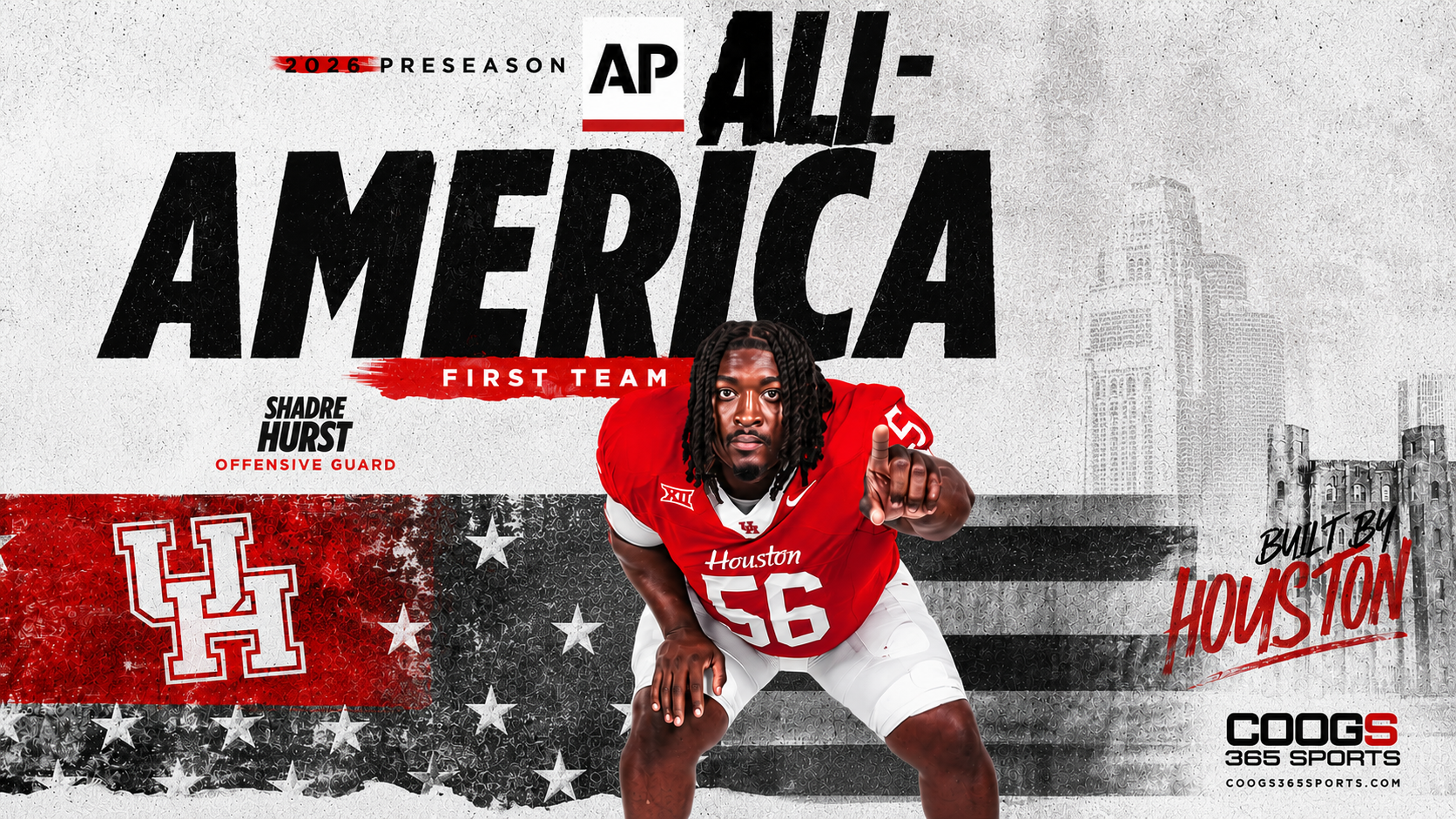 Houston OG, Shadre Hurst named to the AP 1st Team All-America