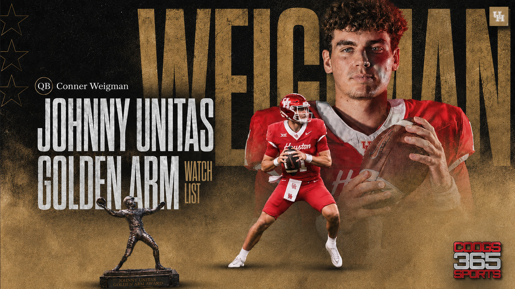 UH QB Conner Weigman named to Johnny Unitas Golden Arm Watchlist