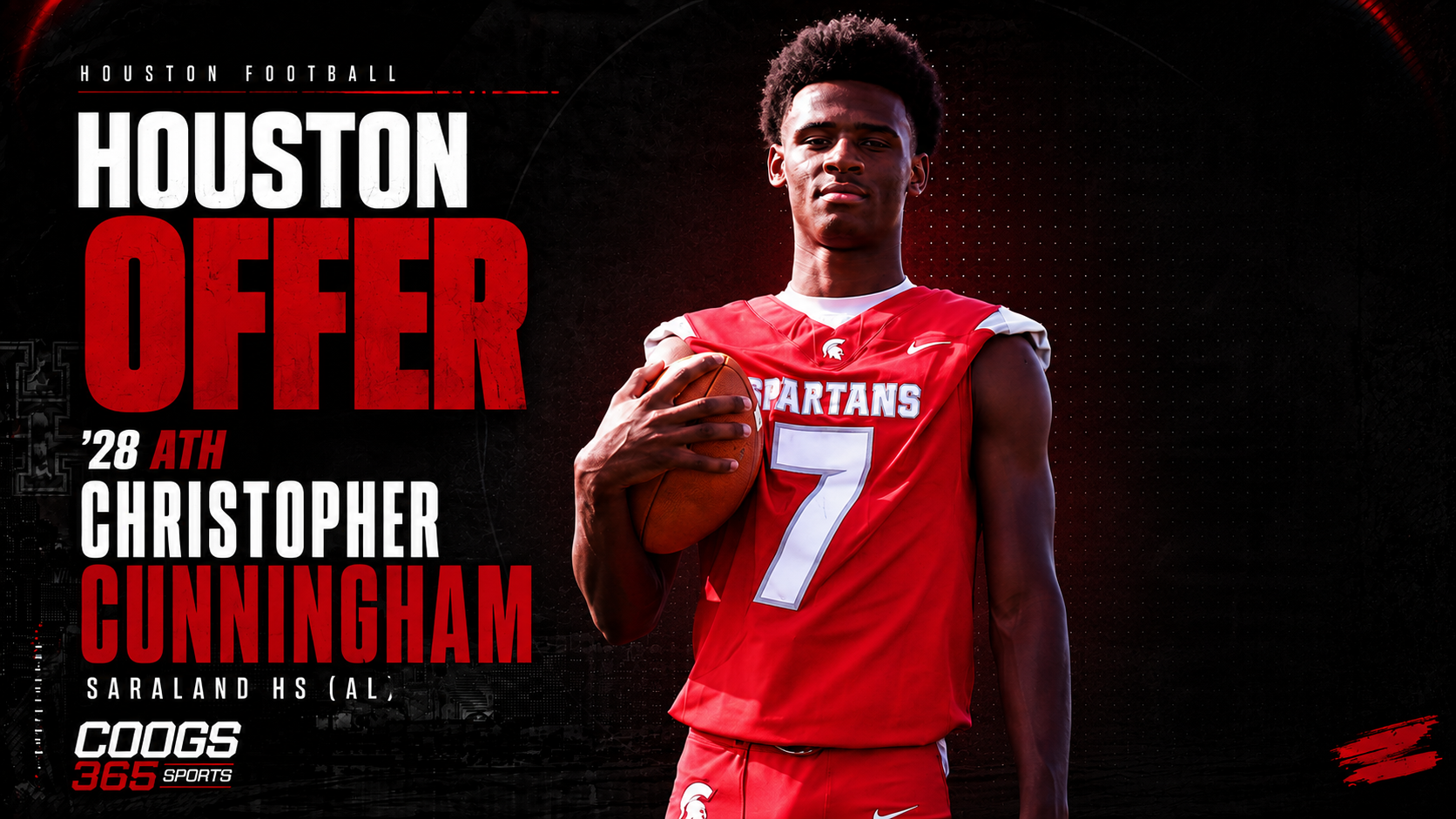 Houston offers '28 ATH, Christopher Cunnigham, Saraland HS (AL)