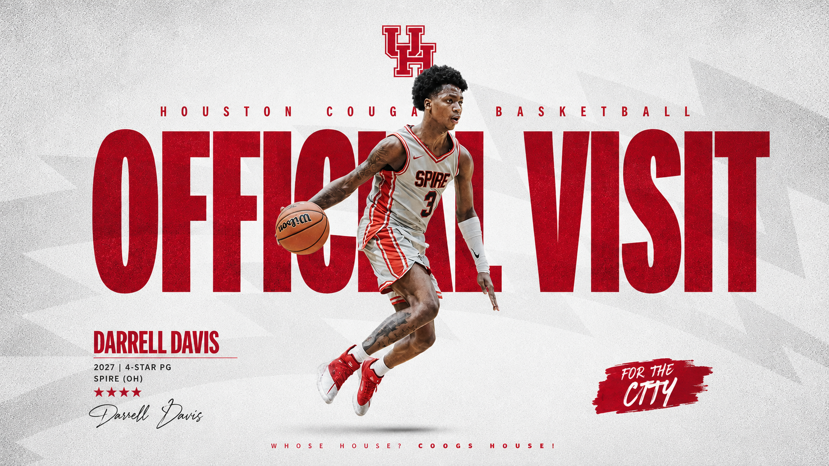 Blue Chip PG Darrell Davis Previews OV to Houston