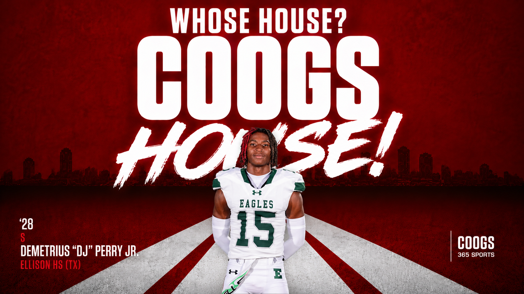 2028 Ellison Safety DJ Perry previews his gameday visit witht he Coogs